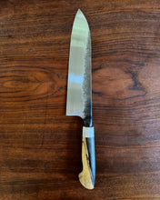 Henry Hyde 225mm carbon steel gyuto with spalted tamarind handle