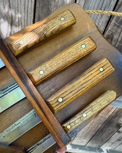 Forgecraft 4 Knife Set with Hangin Rack