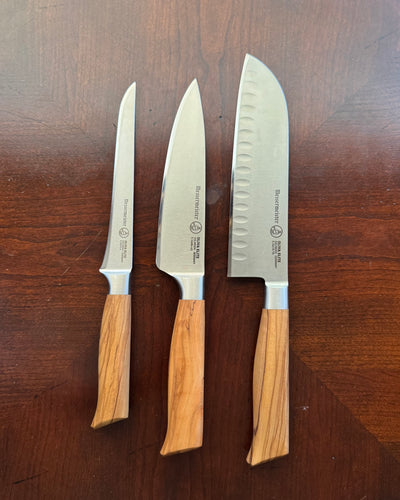 3 piece Messermeister “Oliva Elite” bundle- 55% off
