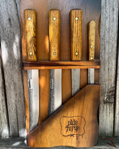 Forgecraft 4 Knife Set with Hangin Rack