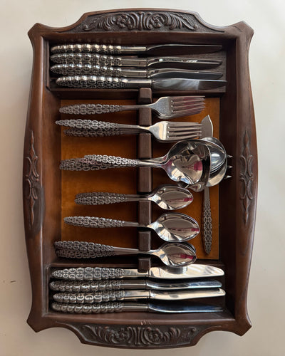 56 pc vintage mid century Lyon tableware set