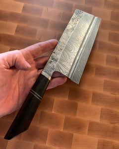 Martin Huber Double S-Grind Damascus Cleaver